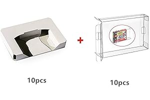 WICAREYO 10pcs cartón Reemplazo interior embutido Introduzca la bandeja PAL y NTSC para N64 Juego Cartucho IPC & 10PCS Funda transparente para la caja de cartuchos de juegos SNES N64