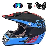 conjunto para motocross fox Casco cruzado: forro parcial extraíble y lavable que mantiene el casco limpio, fresco y sin olor. Proporcione espacio adicional para el uso de auriculares y gafas Bluetooth, incluidas las gafas.