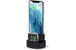 elago Stojak ładujący 2 w 1, kompatybilny z Apple Watch, kompatybilny z AirPods 2 i 1, kompatybilny z iPhone SE/11/XS/XR i innymi modelami [kabel do ładowania nie wchodzi w zakres dostawy] (czarny)
