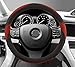 Produktbild Gomass Auto Leder Lenkrad Abdeckungen Universal 15 Zoll Breathable Anti-Rutsch-Rad Wrap (Schwarz Rot)