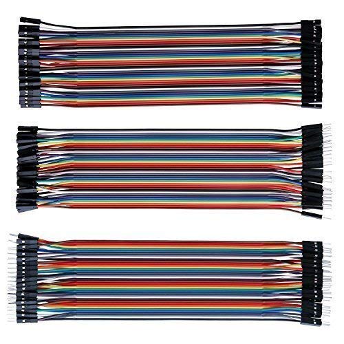 Jumper Wire Dupont Kable Jumpers - ALLEU J7011 120PCs Buntkabel 40 x 20CM Femmina-Femmina, Maschio-Femmina, Maschio-Maschio per Arduino Raspberry pi Felpa per Arduino Raspberry pi