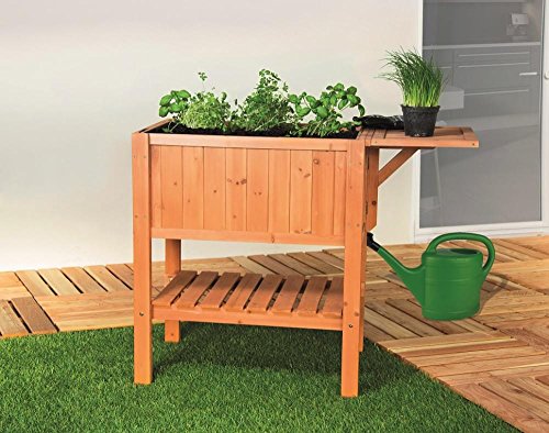 Hochbeet 'Floralis', Tanne FSC®-zertifiziert Gemüsebeet inklusive wasserdichter Folie, Pflanzenkasten für Gemüse und Kräuter im Garten, auf der Terrasse oder dem Balkon, Füllvolumen ca. 80 Liter