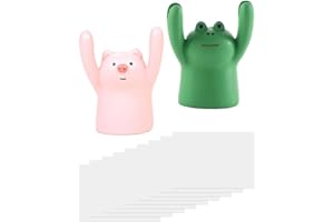 BPTRKOM 2 Pezzi Supporto - per memo Clip Supporto per memo Clip per Ornamento Desktop da Ufficio Porta memo Card Stands Mini Decorazione Sollevamento Pesi portapenne Tappi Auricolari Durevole