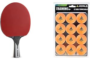 JOOLA Raquette de Tennis de Table Carbon X Pro ITTF - Approuvée - pour Compétition - 7 étoiles Batte de Ping-Pong Noir/Gris éponge 2.0 MM