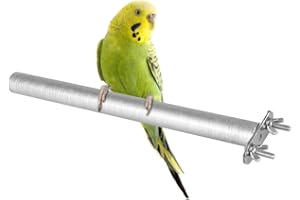 DONGKER Posatoi per Uccelli, Trespolo per Pappagalli in Acciaio Inossidabile, Persico Lima per Unghie Uccello, Pappagallo, Parrocchetti, Fringuelli