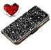 Produktbild für iPhone 6 4.7 inch,Tonsee Luxus Bling Metal Crystal Diamond Geldbörse Flip Fällen Abdeckungen für iPhone 6 6 s,schwarz