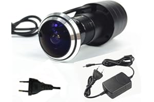 Cámara de seguridad de ojo para mirilla de puerta de Shrxy; detección de ángulo de 170 grados