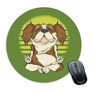 Tinywalk Mousepad Cute for Girls Waterproof Foldable Mouse Pad with Nonslip Base for Laptop & Desktop Mouse Round (8X8) inch