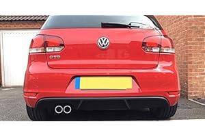 GOINGFAST Diffusore Spoiler Paraurti Posteriore Nero Opaco Per VW Golf 6 GTD 2008-2012