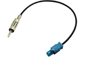 Audioproject A126 - radio samochodowe adapter antenowy wtyczka Fakra adapter DIN kompatybilny z Audi VW Seat, Skoda, Opel, Ford, Dacia, BMW E46, wtyczka antenowa, radio, radio, antena, adapter, kabel