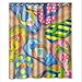 Produktbild Best Home Fashion Waterpoof Shower Curtain 66(W)'X72(H)',Hot-air Balloon Design