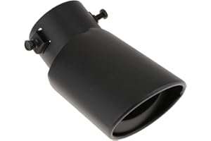 ATOKRTACT 63mm 2.5 In Exhaust Tips Car Muffler Bolt-On Design Stainless Steel Black Exhaust Pipe Adjustable Curved Tips for Universal Auto