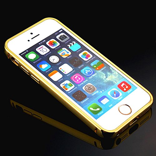 iPhone SE Case, iPhone 5S Case, TabPow [Electroplating Series] Luxury Slim Hard Back Case Cover Bumper [Mirror Case] For iPhone 5/5S, Champagne Gold