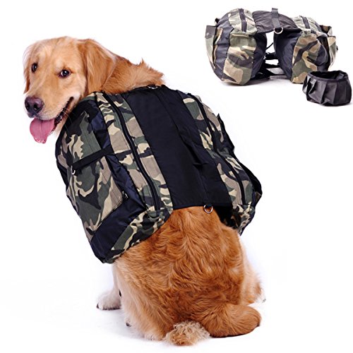 Preisvergleich Produktbild MCdream Rucksack für Hunde, Wandern, Camping, Reisen, Outdoor-Training, Gewichtsweste