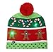 Produktbild QYL Weihnachtliche BlinkenkiHut mit LED-Lights bis Knitting Cap für Erwachsene Kinder,Green