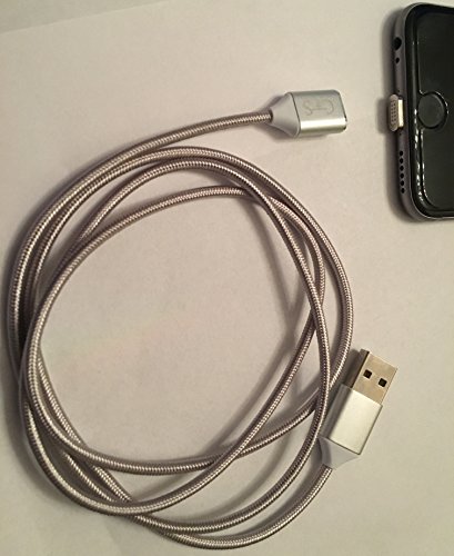 Magnet | Ladekabel | Datenkabel | Schnellladekabel | Original | Nylon ( Micro USB SILBER ) 1M 2.4A für Android Samsung Galaxy S4 S5 S6 S7 Edge Note HTC Nokia Nexus Sony Xperia Z5 Z4 Huwai P8 P9 Nokia Kindel Windows Tablet Handy - 4