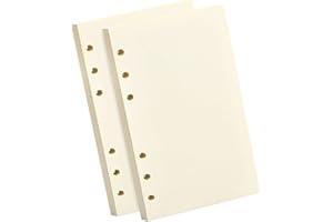 ORENGE A5 Carta di Ricarica160 Fogli A5 Carta di Ricarica Inserti di Carta per A5 6 Fori Fogli di Ricambio per Quaderni A5 Carta a Bianche per Appunti Agende Planner, Schizzi, Diari, Giornaliero (Blank)