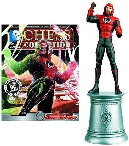 DC Superhero Guy Gardner White Bishop Chess Piece with Collector Magazine