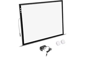 HSK A2 Artist tracing Light Box Copy Table,12V2A Adapter Power Dimmerable 5000 Lux Lock Button Artcraft Light Pad for Tatto Drawing, Sketching, Animation,Diamond Painting