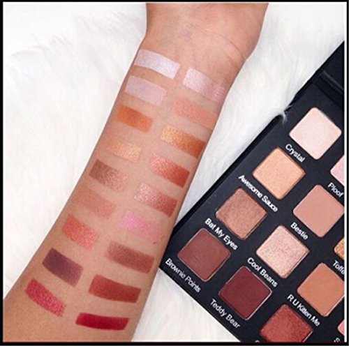 VWH 20 Farbe Lidschatten Palette, Professionell Schönheits Kosmetik Eyeshadow-Nature Glow Schimmern Matt Augen Schatten Kit - 4