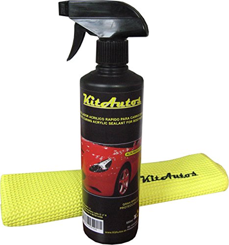 KITAUTOS.SA500C. Protector sellador abrillantador para carrocerias 500 ml + bayeta microfibra.