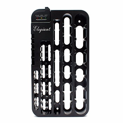 ELEGIANT 72 Batterie Tester Halterung Case Holder Storage Box Battery Caddy Storage Plastic Holder Slot Rack Organizer Removable Tester Für AAA AA A C 9-Volt Knopfzellen - 3