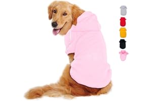Ducomi Felpa Cane Cappuccio 100% Cotone - Maglia Cani Taglia Piccola - Vestiti per Cani di Tutte Le Razze e Taglie - Morbido e Delicato Pullover Tinta Unita da XS a 9XL (Pink, XL)
