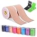 Produktbild Kinesiologie Tape Tapeverband Sport Physio Body Tape Medizinische Tapes für Nacken Schulter Rücken Arm Ellenbogen Handgelenk Schenkel knie Sprunggelenk Knöchel Fuß,TÜV zertifizierte Qualität! (Packung mit 1 oder 2),5cm Breite x 5m Rollenlänge,8 Farben Verfügbar,Zusätzlich einer Mini Handy Tischhalterung