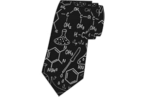 SKT T1 Mens Science Ties Chemistry Equations Necktie for Teen Novelty Black Neck Tie Gift for Husband Father Friend Teacher, Chemistry Equations, One Size