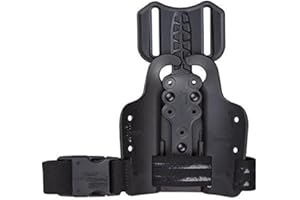 Safariland SL6004-25-2 6004DFA (1 elastisches Band) TAC Holsterplatte komplett, Schwarz, 1 Stück