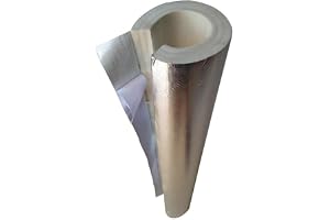 1m rörisolering skumrör självtätande skumrör yttre vattenrör isolering omslag självhäftande rör frysskydd aluminiumfolie rörskydd frostskyddande isolering lagging(165mm*30mm)