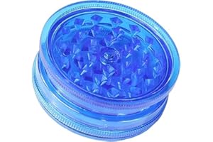 JOY STORE Grinder in plastica per tabacco. Macinino portatile per spezie, pepe e tabacco (60mm). (BLU)