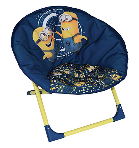 FUN HOUSE - 712877 - Moi Moche et Méchant/Les Minions - Siège Lune Pliable pour Enfant +/- 54 x 45 x 47 cm