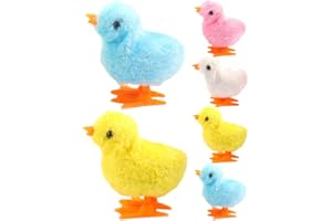 Toyvian 6 Stücke Küken Aufziehspielzeug Neuheit Gefüllt Plüsch Huhn Hüpfen Aufzieh Spielzeug Für Kinder Süßes Huhn Spielzeug Für Kinder Osterei Osterkorb Füller Party Favors