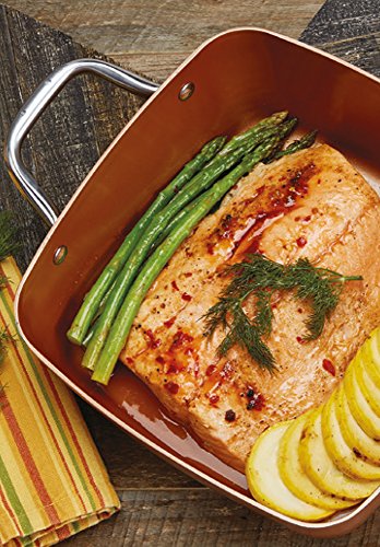 Copper Chef (5 piece) Non-Stick 9.5” Large Deep Sided Square Pan Kit (As seen on High Street TV)