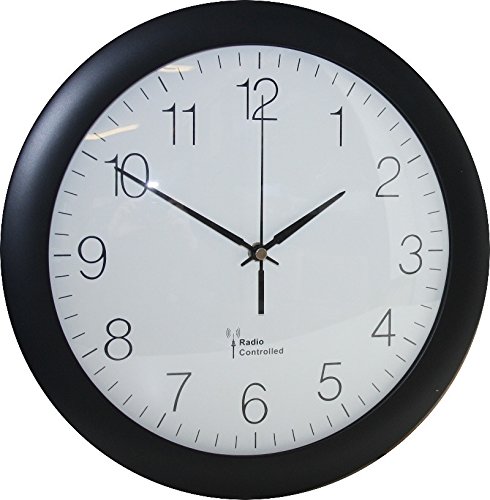 Funkwanduhr schwarz, 30cm 56805