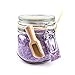 Produktbild Wellness Badesalz Lavendel mit 100 % echten Lavendelblüten im Glas, 700 Gramm Bade-Salz mit Lavendelduft für Stressabbau/ guten Schlaf / Entspannung / Hautpflege, Badezusatz als Geschenk im Schmuckglas