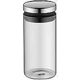 WMF Cam Saklama Kavanozu, 1 L, 21,5 cm, Kapaklı, Geniş Ağızlı, Kahve &Ccedil;ekirdeği, M&uuml;sli ve Kuru Gıda Saklama Kabı