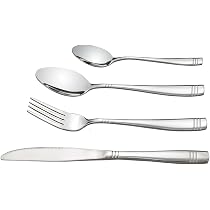6 Cuillères De Service En Inox Dynko | Longueur 24.5cm | Parfaites Pour Soupes, Salades, Currys
