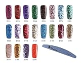 BLUESKY BBEAUTYLOUNGE SN GLITTER RANGE NAIL GEL POLISH SOAK OFF AND NAIL FILE