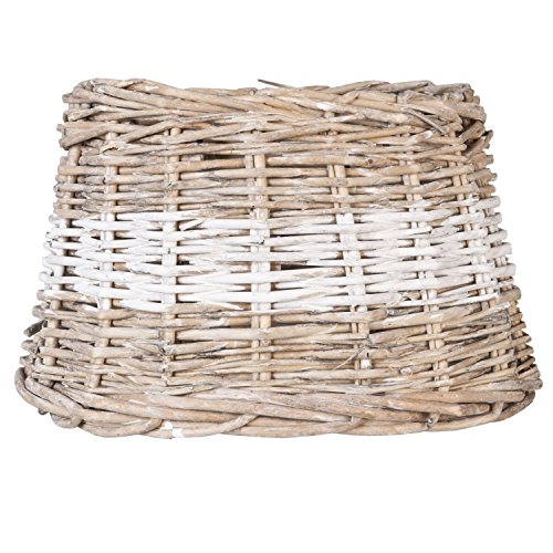 Clayre & Eef 6RO0066BW Lampenschirm Rattan ca. 25 x 16 cm / E27