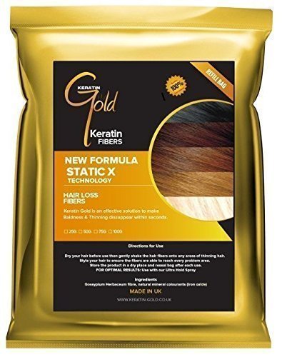 Keratin GoldTM Fibre per l'ispessimento dei capelli/fibre di ricambio (soluzione contro la caduta dei capelli e capelli fini)