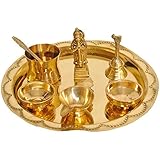 Exotic India Puja Thali for Worship of Lord Hanuman - Brass