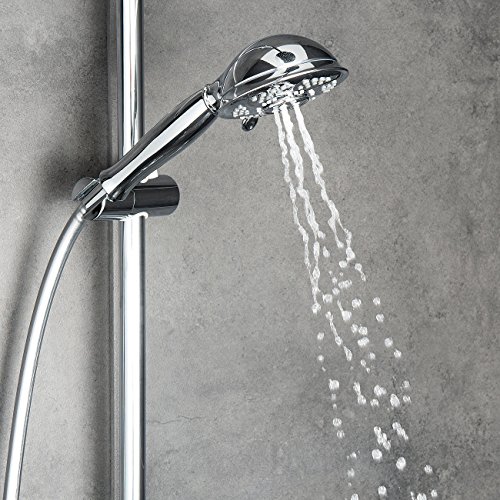 newgen medicals 6in1-Multifunktions-XL-Duschkopf DK-112.mul mit 77 Anti-Kalk-Düsen - 9