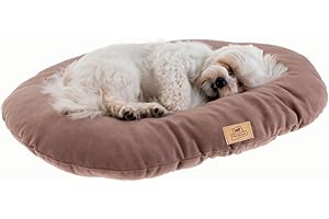 Ferplast Panier Chat, Coussin pour Chiens de Petite Taille, Lavable, Tapis Chien Chat pour Niches et Voitures, en Micropolaire avec Rembourrage Doux 55 x 36 cm. Taupe