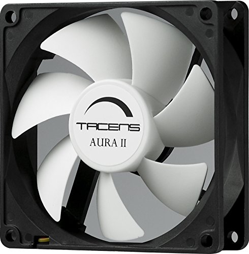 Tacens 3AURAII - Ventilador para ordenador  2 cm 12dB  1200 RPM   -200   Tecnolog  a Fluxus II  sistema antipolvo  aspas aerodin  micas  duraci  n de 60 000h  color negro