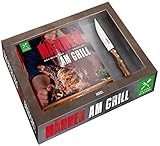  Männer am Grill - Das Buch, das Mann braucht!: im Set: Buch + hochwertiges Messer