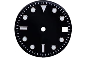 HMHAMA Orologio da 28,5 mm, quadrante verde luminoso con calendario, adatto per accessori per movimento orologio NH35/NH36/4R/6R