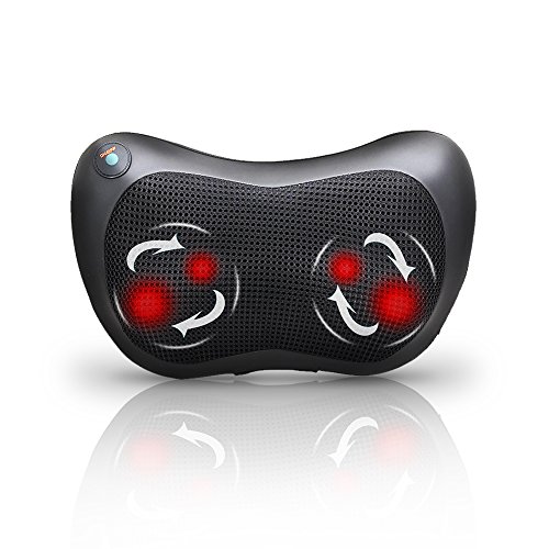 Personnel Coussin de massage Shiatsu avec chaleur, Mini Coussin de massage pour le cou/dos/épaule/Taille/jambe