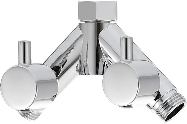 Tecmolog Vanne d'inversion en laiton pour douche - 2 voies - Répartiteur en Y - 1/2" - Pour tuyau de douche et pommeau de douche - Chromé - DSF014A